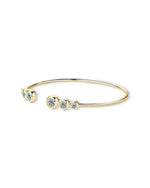 18K Solid Gold 1.8CT Natural Diamond Cuff Bracelet | 18K Solid Gold Diamond Bangle | Stackable - Detail | Riyanika Jewels