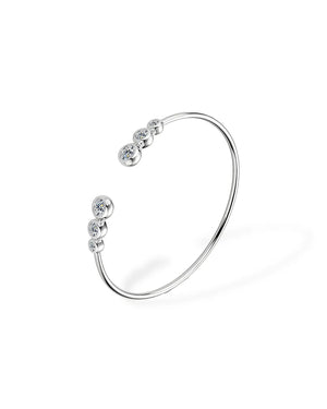 18K Solid Gold 1.8CT Natural Diamond Cuff Bracelet