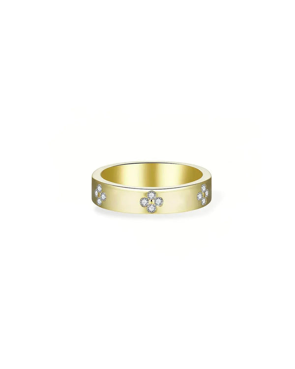 14K 0.3ct Natural Diamond Wedding Band
