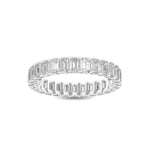14K 3ct Lab Grown Diamond Emerald Cut Eternity Band