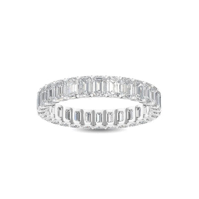 14K 3ct Natural Diamond Emerald Cut Eternity Band