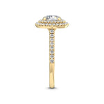 14K 1.55ct Lab Grown Diamond Round Cut Halo Engagement Ring