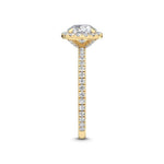 14K 1.5ct Natural Diamond Round Cut Halo Engagement Ring