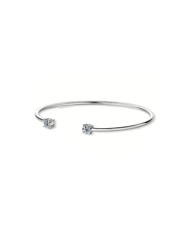 14K 1ct Natural Diamond Bangle