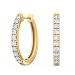14K 0.44ct Natural Diamond Hoop Earrings