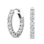 14K 0.66ct Lab Grown Diamond Eternity Hoop Earrings