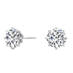 14K 2ct Lab Grown Diamond Round Brilliant Cut Stud Earrings
