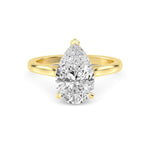 14K 1.5ct Lab Grown Diamond Pear Cut Engagement Ring