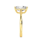 18K Solid Gold 1.6ct Radiant Cut Lab Grown Diamond Solitaire Engagement Ring - Close Up