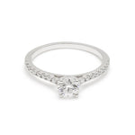 18K 0.77ct Lab Grown Diamond Round Cut Solitaire Engagement Ring