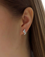 18K Solid Gold Lab Grown Diamond Stud Earrings - Detail | Riyanika Jewels