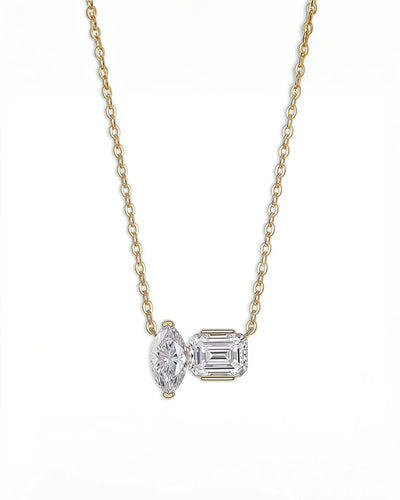 14K 2ct Lab Grown Diamond Marquise Cut Necklace