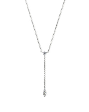 14K Natural Diamond Marquise Cut Chain Necklace