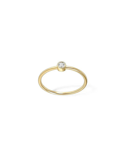 14K 0.1ct Natural Diamond Ring