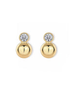 14K 0.5ct Natural Diamond Round Cut Stud Earrings