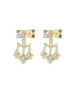 18K Solid Gold 2.4ctw Lab Grown Diamond Split Drop Earrings | Unique Diamond Dangle Earrings - Close Up | Riyanika Jewels