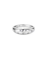 14K Solid Gold Star Inspired Lab Grown Diamond Ring | 14K Solid Gold Minimal Stackable Diamond Band