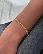 18K Solid Gold 1.2ct Lab Grown Diamond Wave Bracelets - Detail | Riyanika Jewels