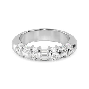 14K 0.86ct Natural Diamond Round Cut Wedding Band