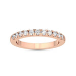 14K 0.32ct Lab Grown Diamond Round Cut Half Eternity Band