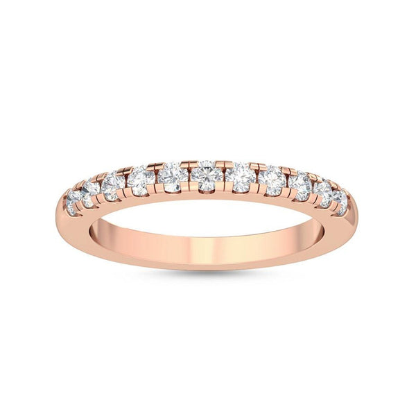 14K 0.32ct Lab Grown Diamond Round Cut Half Eternity Band