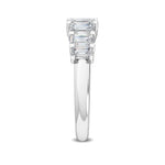 1.70Ct Emerald Cut Natural Diamond Wedding Band in 18K Solid Gold - Close Up | Riyanika Jewels