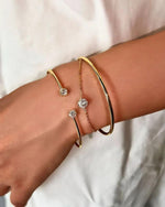 18K Solid Gold 1ct Natural Diamond Double Layer Bracelets - Detail | Riyanika Jewels