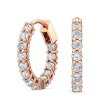 14K 0.66ct Lab Grown Diamond Eternity Hoop Earrings
