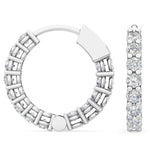 14K 0.66ct Lab Grown Diamond Eternity Hoop Earrings