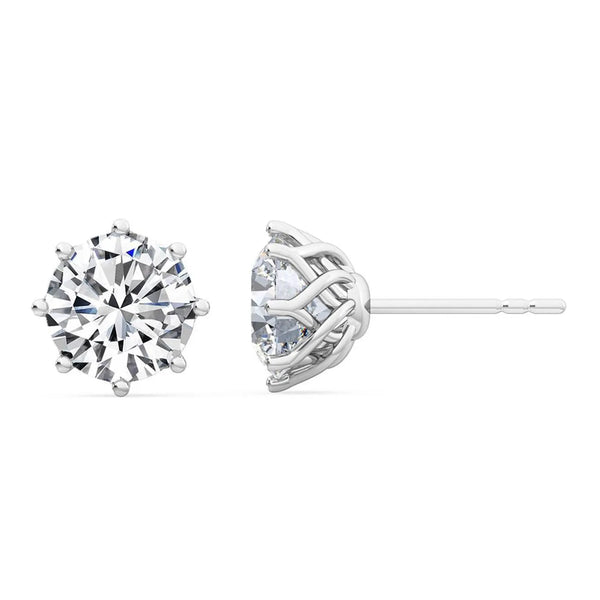 14K 2ct Lab Grown Diamond Round Brilliant Cut Stud Earrings