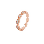 18K Solid Gold 0.38 CTW Round Cut Natural Diamond Full Eternity Band - Detail | Riyanika Jewels