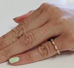 18K Solid Gold 0.38 CTW Round Cut Natural Diamond Full Eternity Band - View 7 | Riyanika Jewels