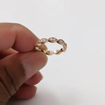 18K Solid Gold 0.38 CTW Round Cut Natural Diamond Full Eternity Band - Alternate Angle | Riyanika Jewels
