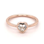 14K 0.32ct Lab Grown Diamond Heart Cut Stacking Ring