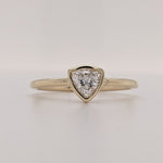 18K Solid Gold 0.32CT Trillion Cut Lab Grown Diamond Stacking Ring - Alternate Angle | Riyanika Jewels