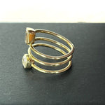 14K 1ct Natural Diamond Emerald Cut Twisted Engagement Ring