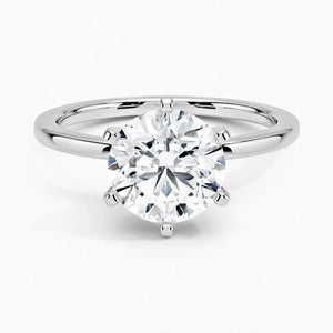 18K Solid Gold 1.50 CT Round Cut Natural Diamond Solitaire Engagement Ring | Riyanika Jewels