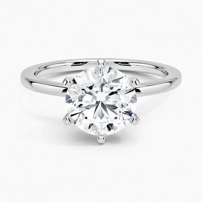 14K 1.5ct Lab Grown Diamond Round Cut Solitaire Engagement Ring