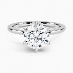 14K 1.5ct Natural Diamond Round Cut Solitaire Engagement Ring