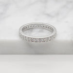 14K 0.75ct Lab Grown Diamond Round Cut Eternity Wedding Band