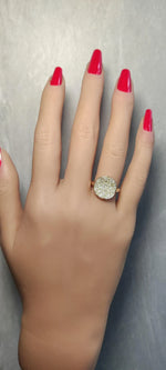 0.67ct Fancy Yellow Diamond Round Cut Cocktail Ring in 18K Solid Gold | Riyanika