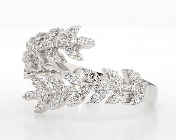 18K Solid Gold Round Lab Grown Diamond 0.61 Carat Band - Side View | Riyanika Jewels