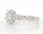18K Solid Gold Round Lab Grown Diamond 1.03 Carat Engagement Ring - Side View | Riyanika Jewels