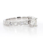 18K Solid Gold Round Lab Grown Diamond 0.83 Carat Cocktail Ring - Close Up | Riyanika Jewels