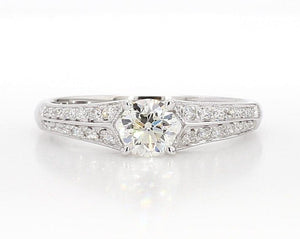 14K 0.71ct Lab Grown Diamond Round Cut Engagement Ring
