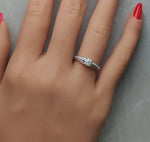 18K Solid Gold Round Lab Grown Diamond 0.71 Carat Engagement Ring - Alternate Angle