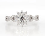 18K Solid Gold Round Lab Grown Diamond 1.03 Carat Engagement Ring - Detail | Riyanika Jewels