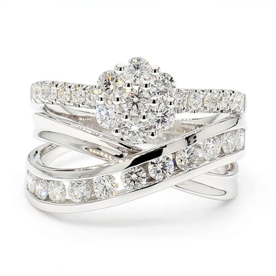 18K 1.18ct Round Cut Natural Diamond Cocktail Ring