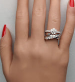 18K Solid Gold Round Lab Grown Diamond 1.18 Carat Cocktail Ring - Alternate Angle | Riyanika Jewels