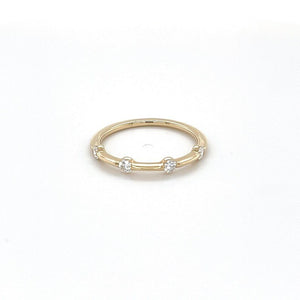 18K Solid Gold 0.20 CT Stackable Lab Grown Diamond Ring | Riyanika Jewels